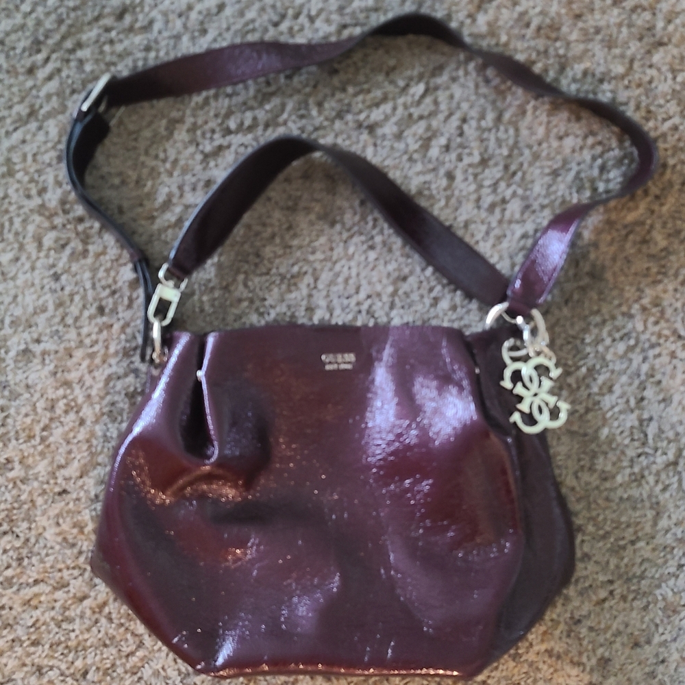 Guess Burgundy Shoulder/Crossbody Bag